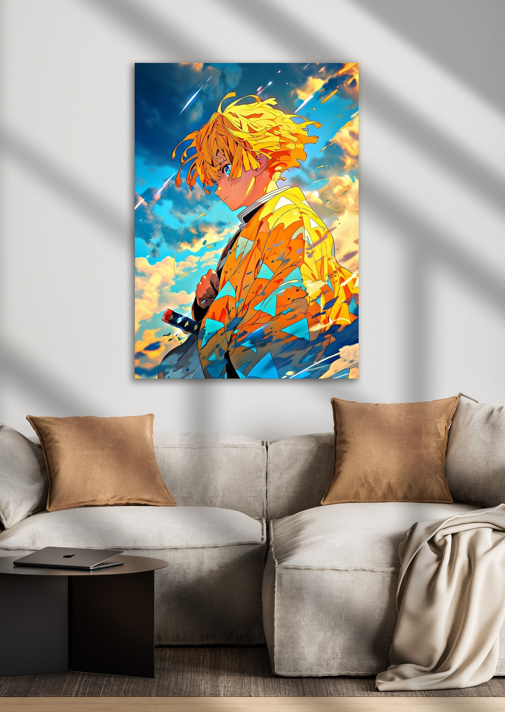 Zenitsu Agatsuma Demon Slayer Anime Metal Poster