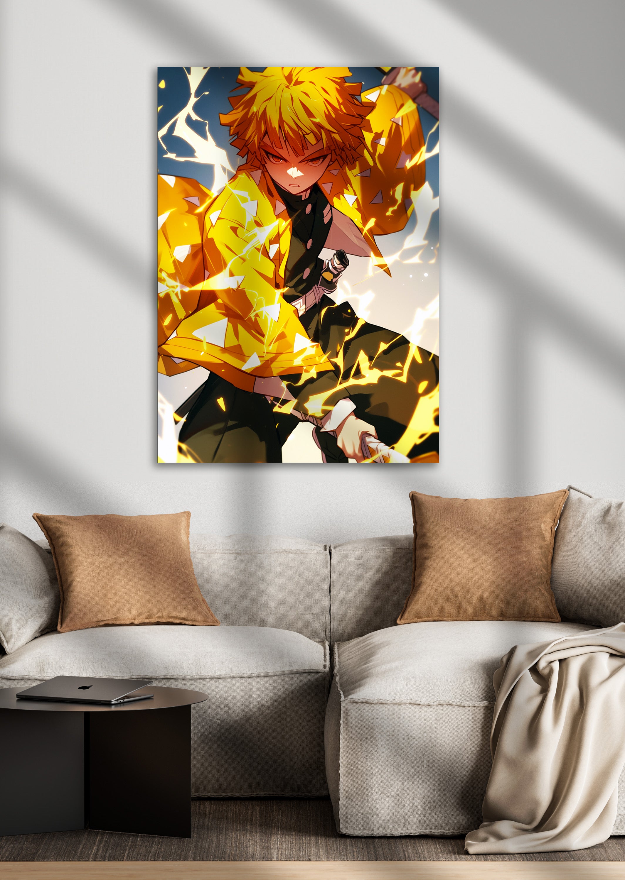 Demon Slayer Zenitsu Agatsuma Anime Metal Poster