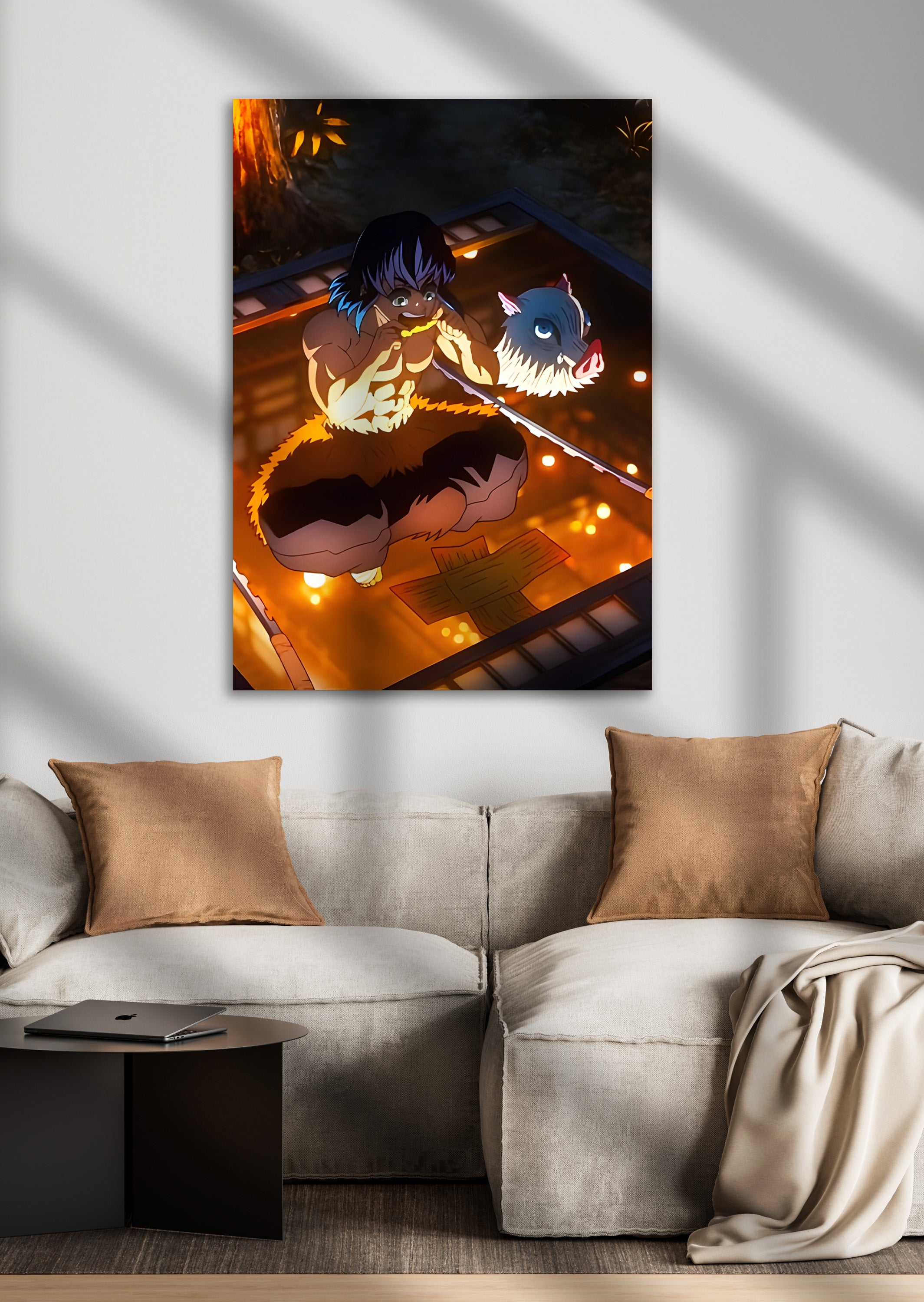 Inosuke Hashibira Demon Slayer Infinity Castle Anime Metal Poster