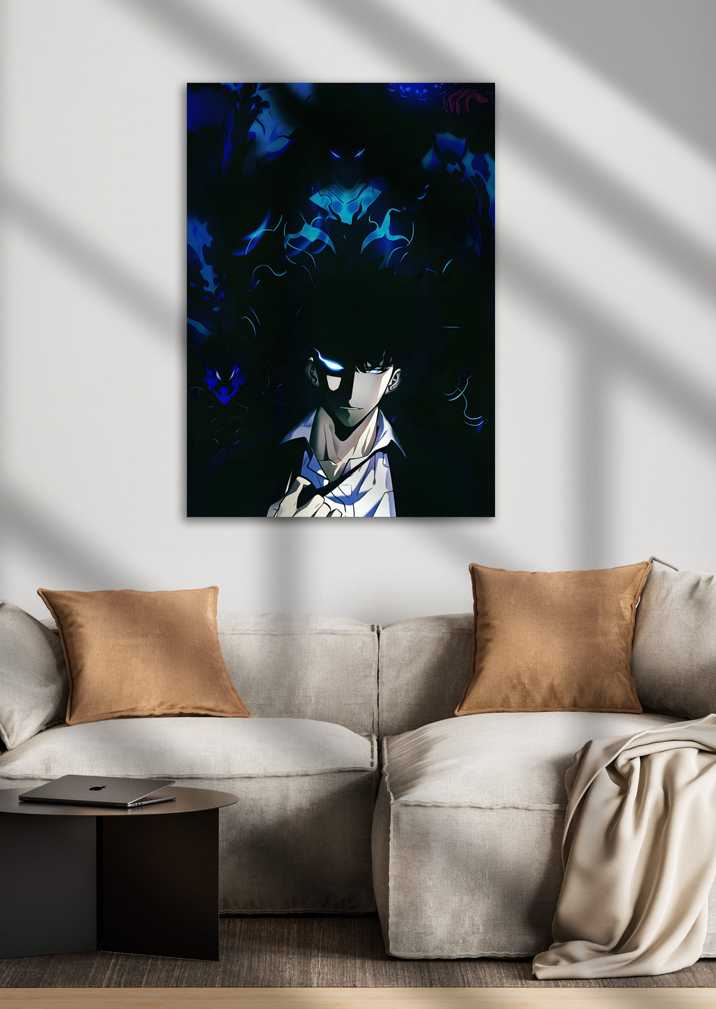 Solo Leveling Sung Jin Woo Shadow Monarch Anime Metal Poster