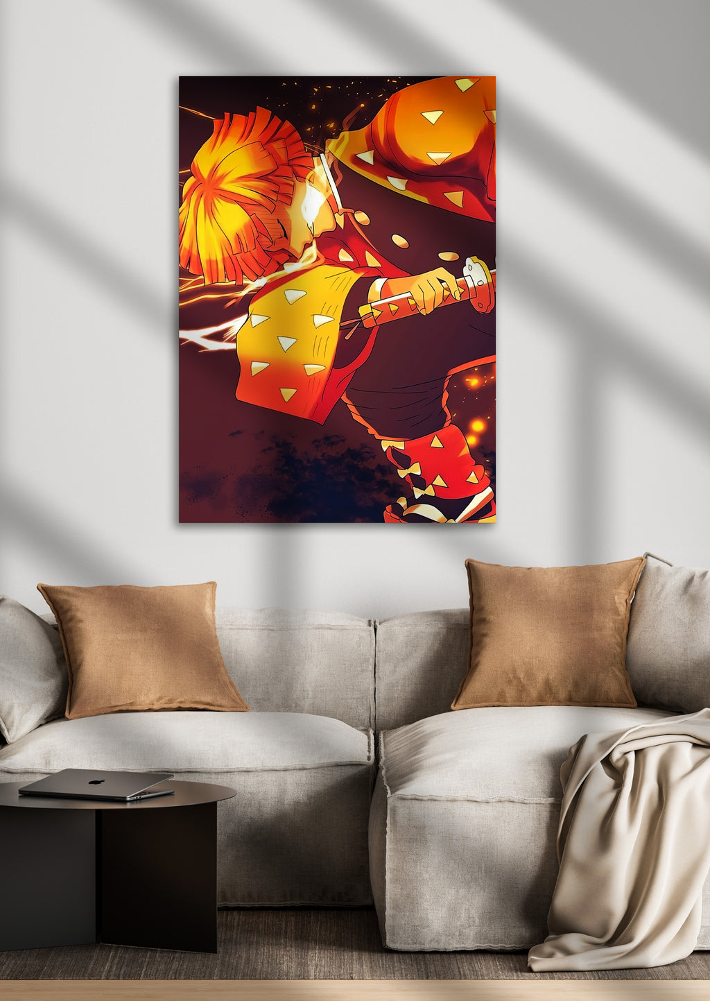 Zenitsu Agatsuma Demon Slayer  Anime Metal Poster