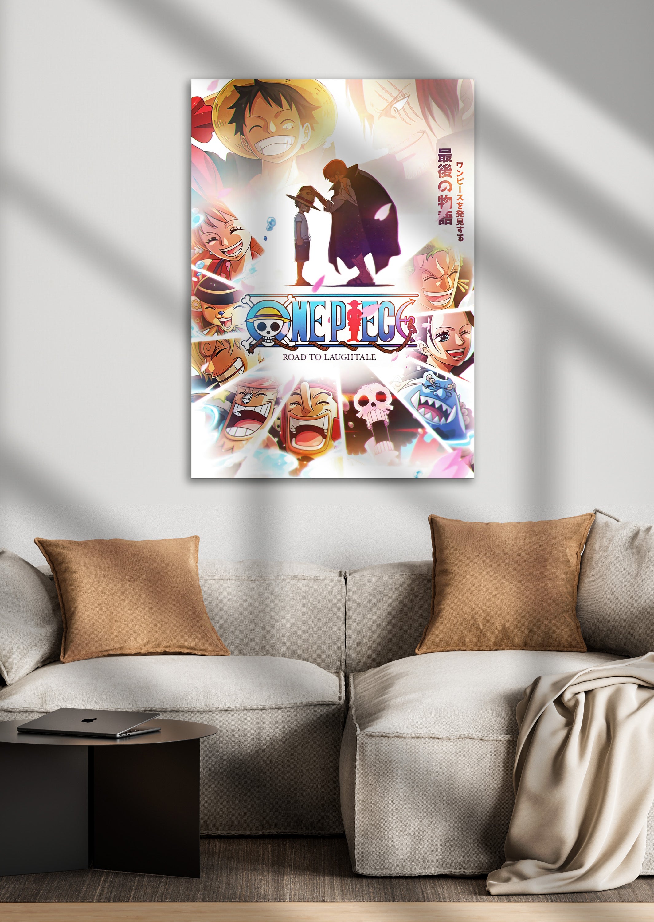 One Piece Luffy Shanks Zoro Sanji Nami Robin Chopper Brook Franky and Jimbei Anime Metal Poster