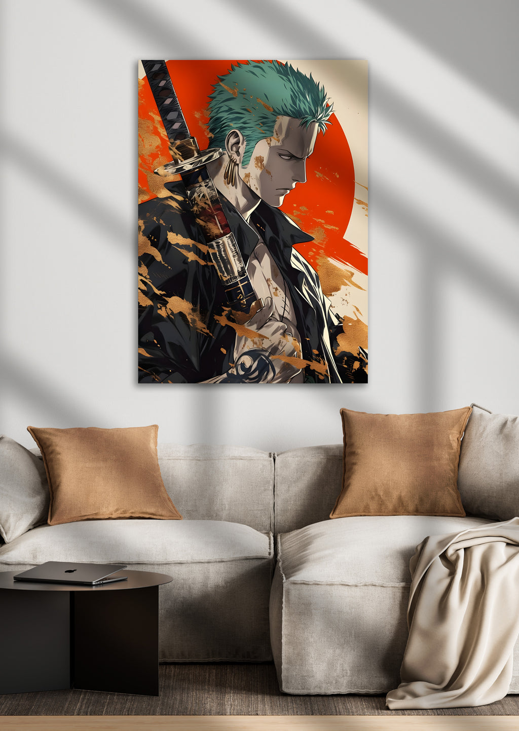Roronoa Zoro With Sword One Piece Anime Metal Poster