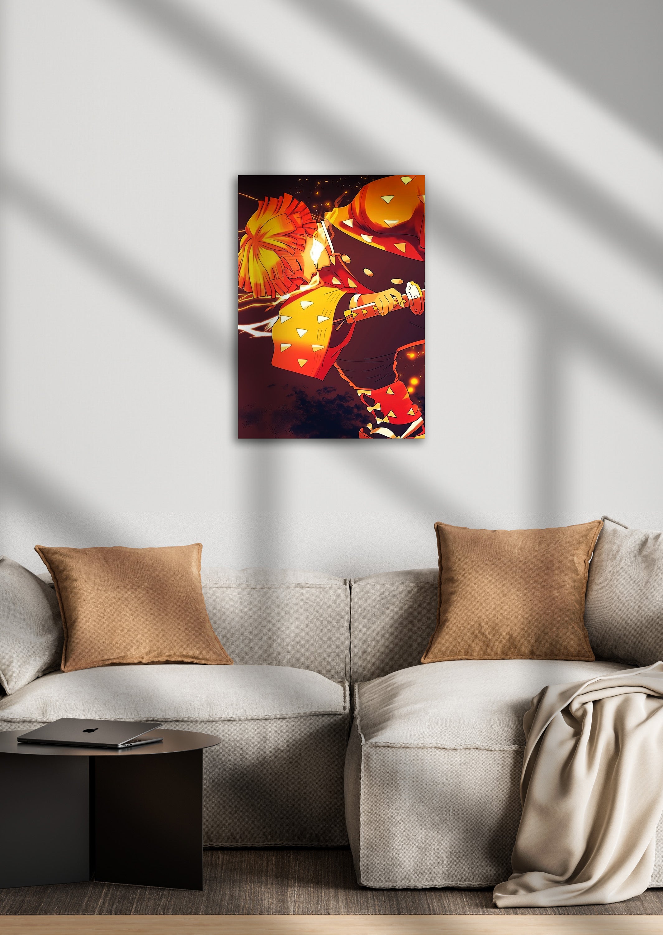 Zenitsu Agatsuma Demon Slayer  Anime Metal Poster