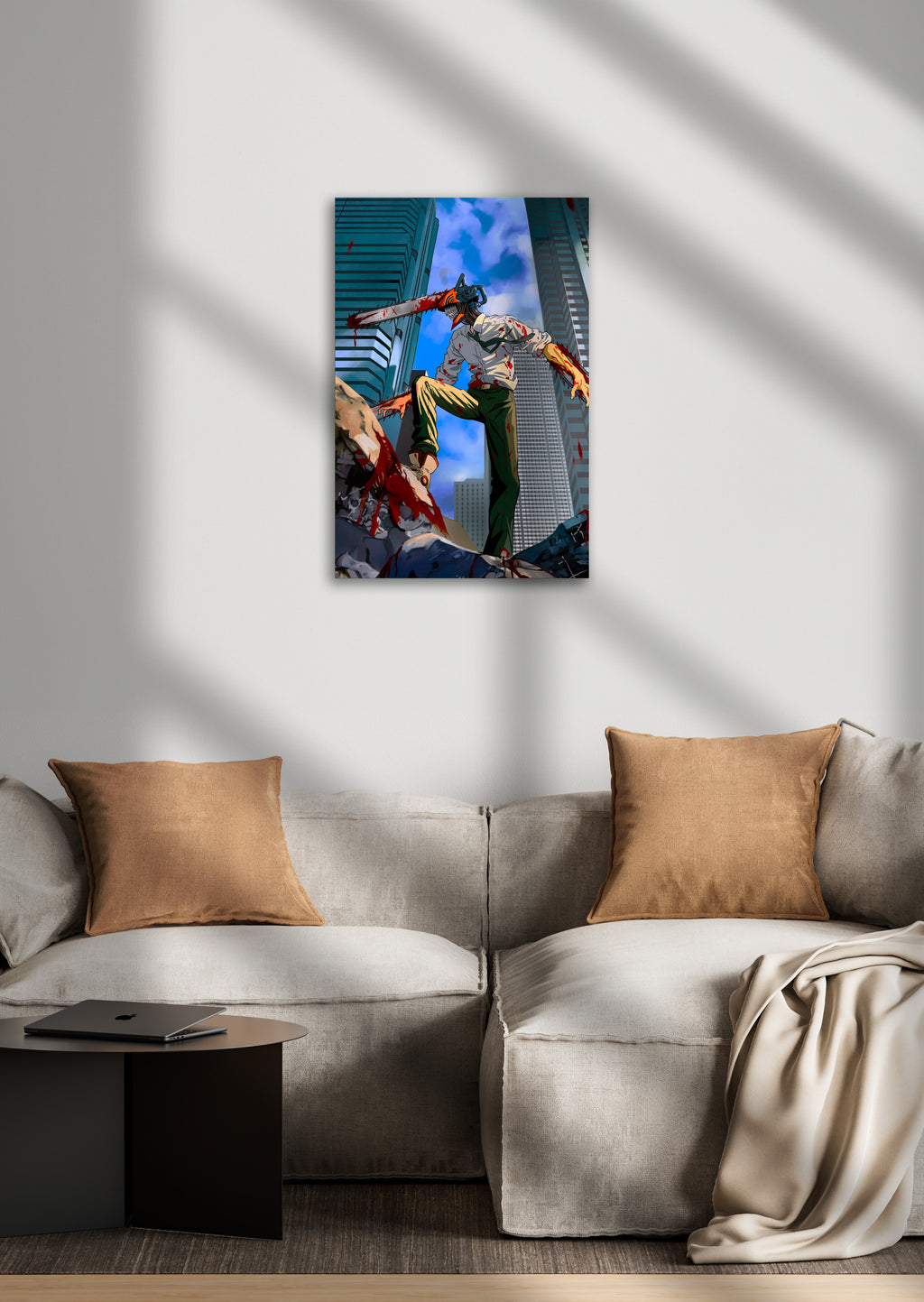 Chainsaw Man Denji and Pochita Anime Metal Poster