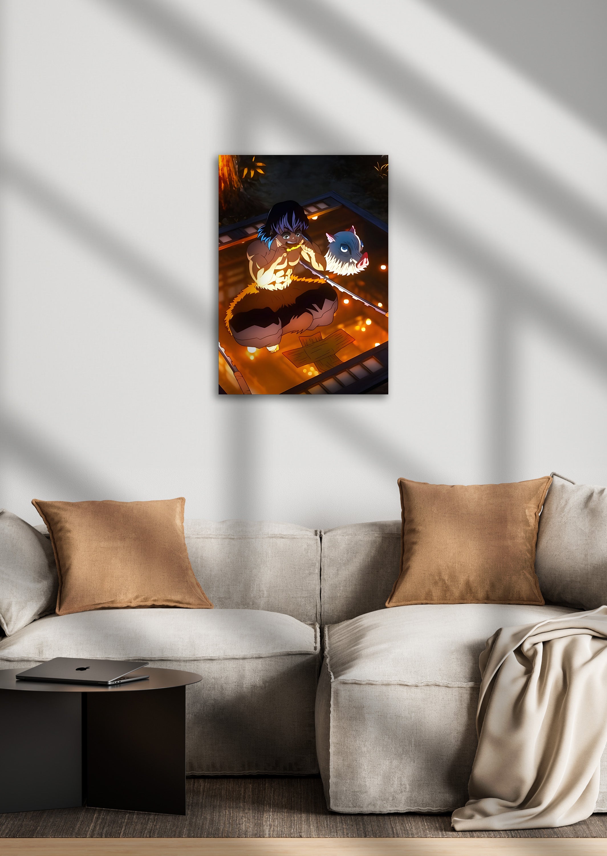 Inosuke Hashibira Demon Slayer Infinity Castle Anime Metal Poster