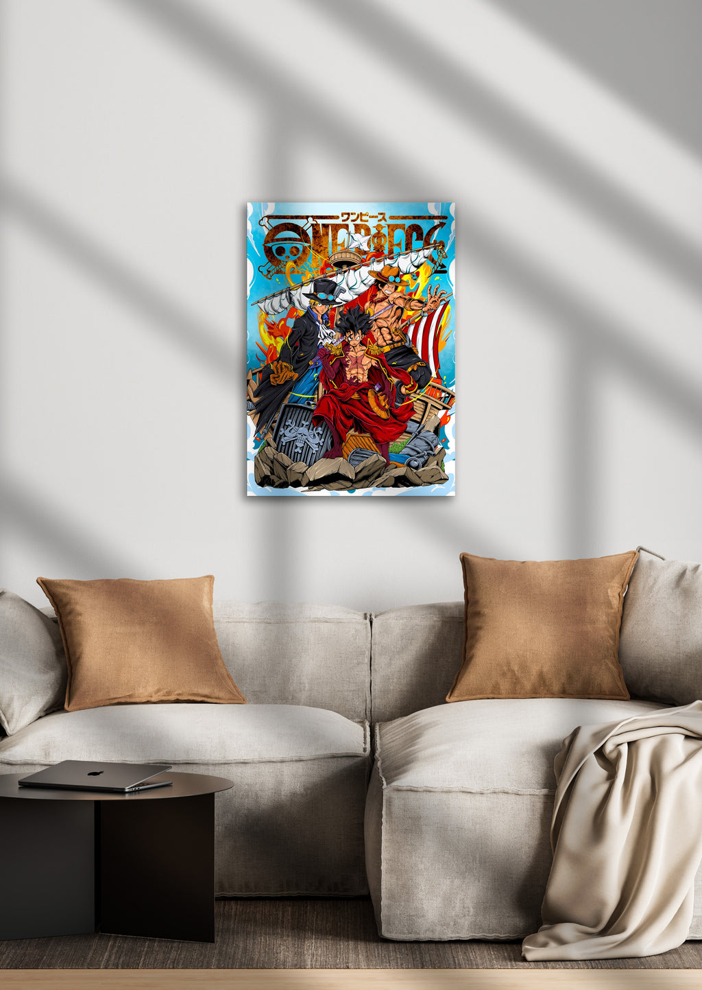 Luffy, Ace & Sabo One Piece Anime Metal Poster | Brothers Forever