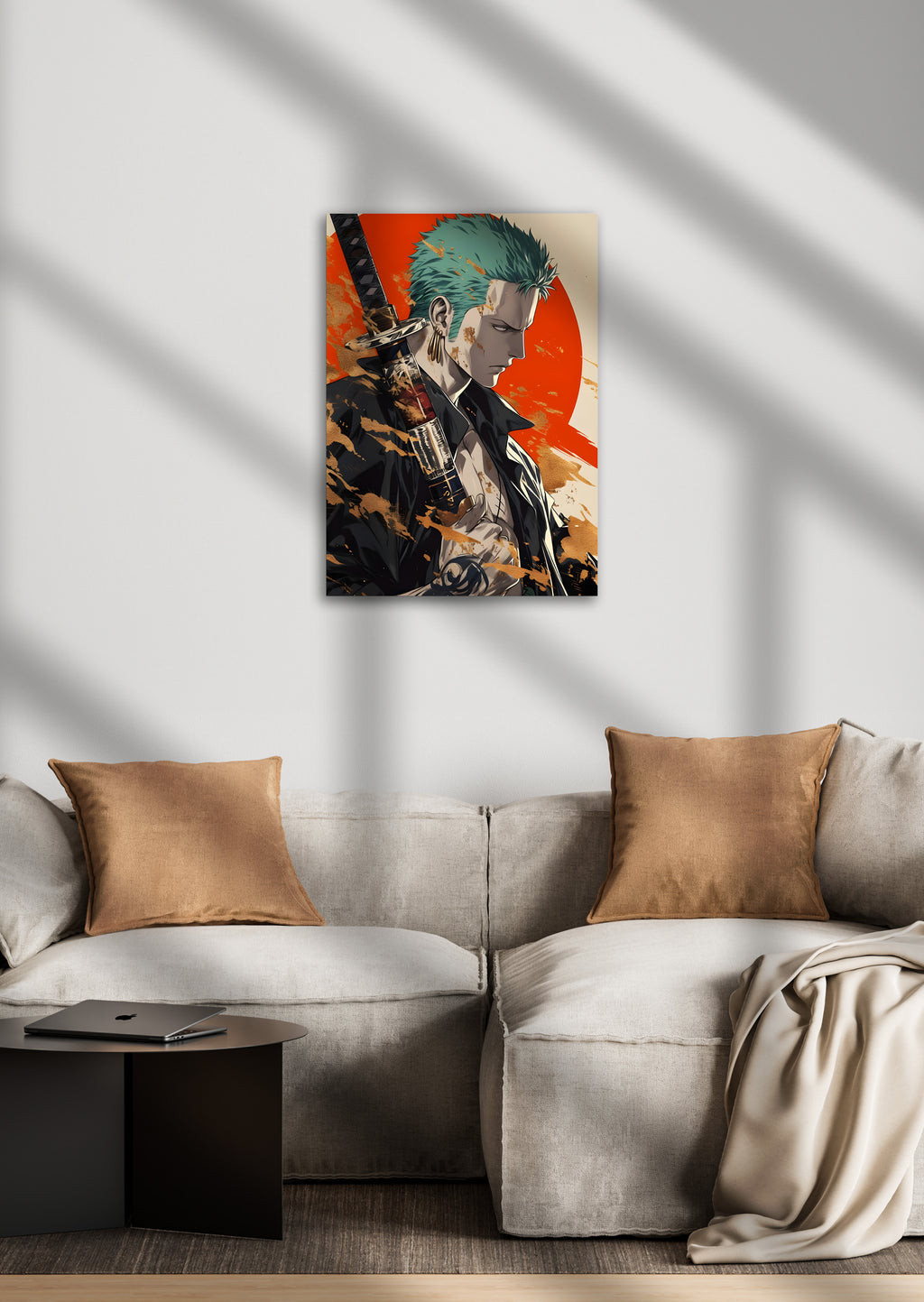 Roronoa Zoro With Sword One Piece Anime Metal Poster