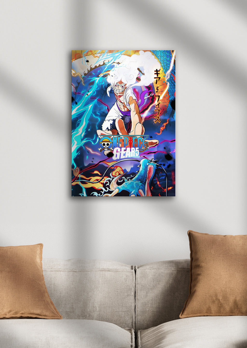 Monkey D Luffy Gear 5 One Piece Anime Metal Poster