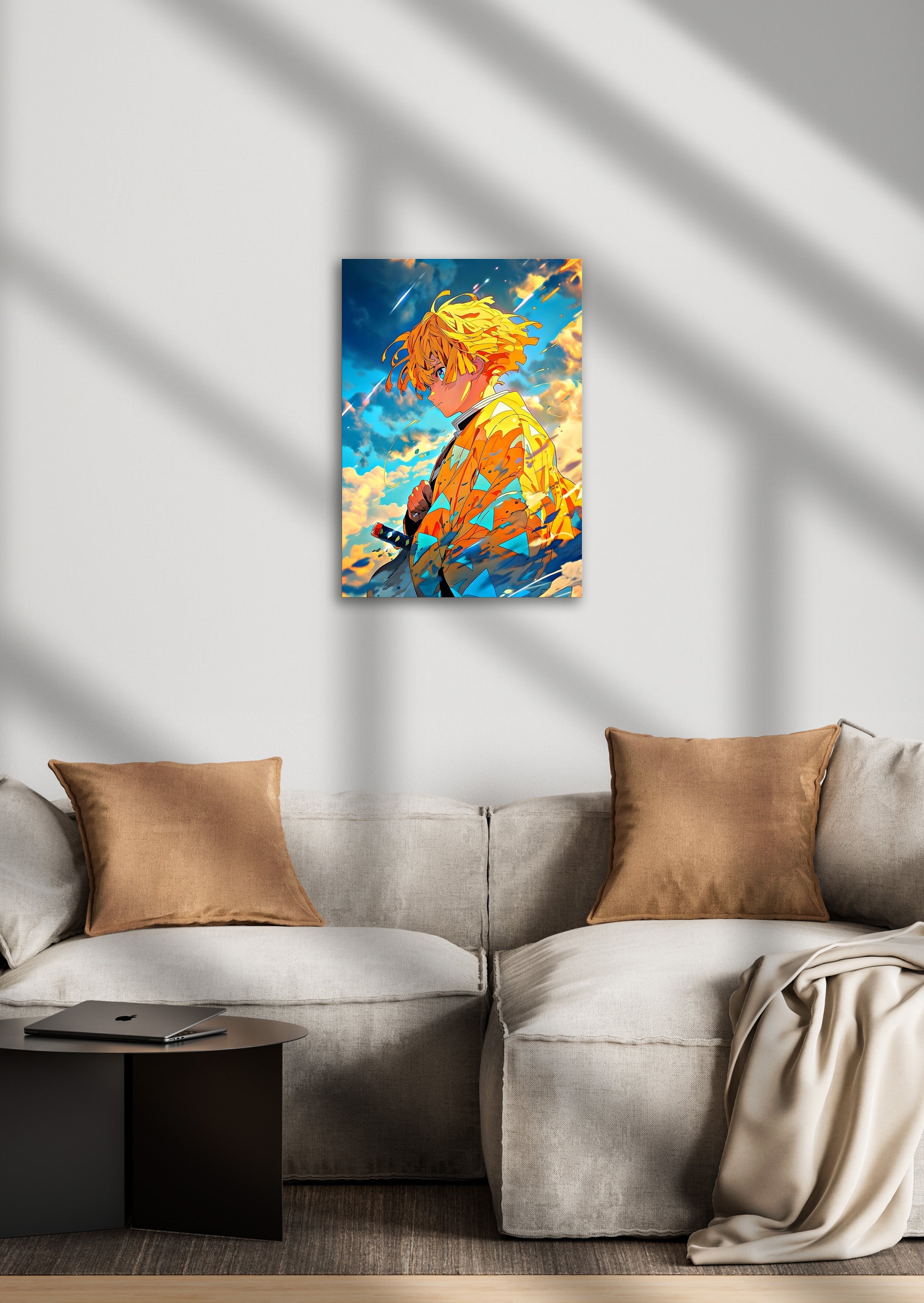 Zenitsu Agatsuma Demon Slayer Anime Metal Poster