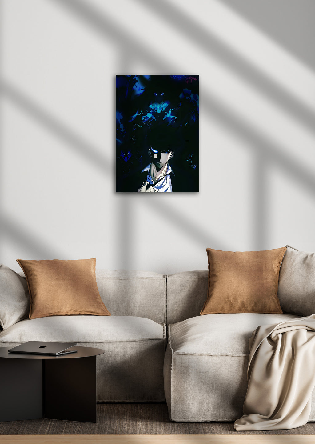 Solo Leveling Sung Jin Woo Shadow Monarch Anime Metal Poster