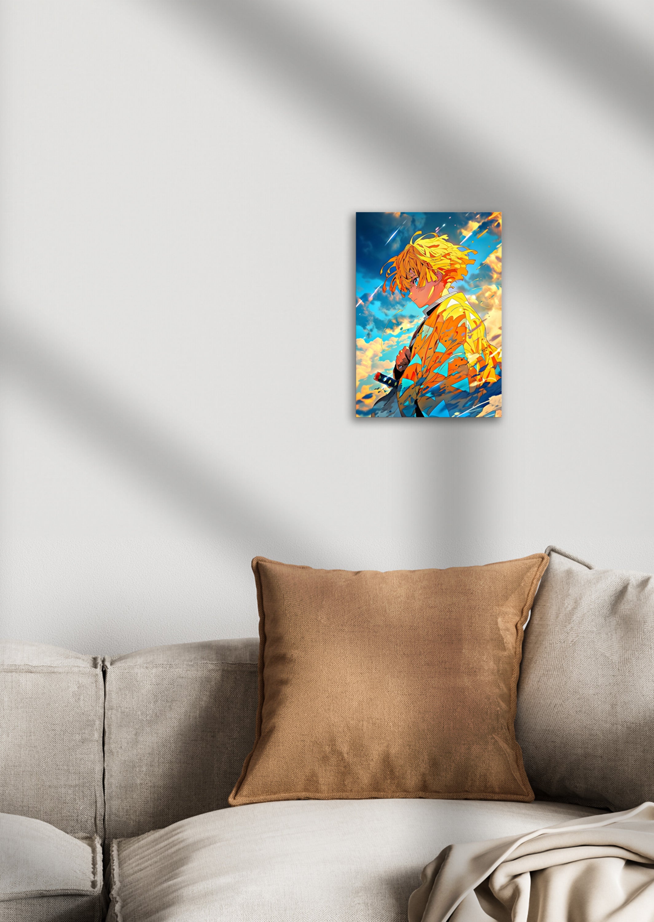 Zenitsu Agatsuma Demon Slayer Anime Metal Poster