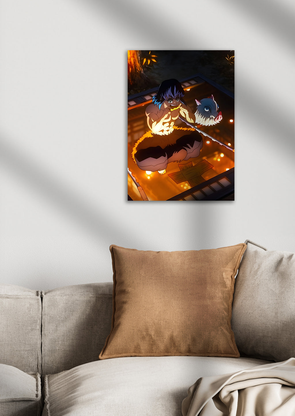 Inosuke Hashibira Demon Slayer Infinity Castle Anime Metal Poster