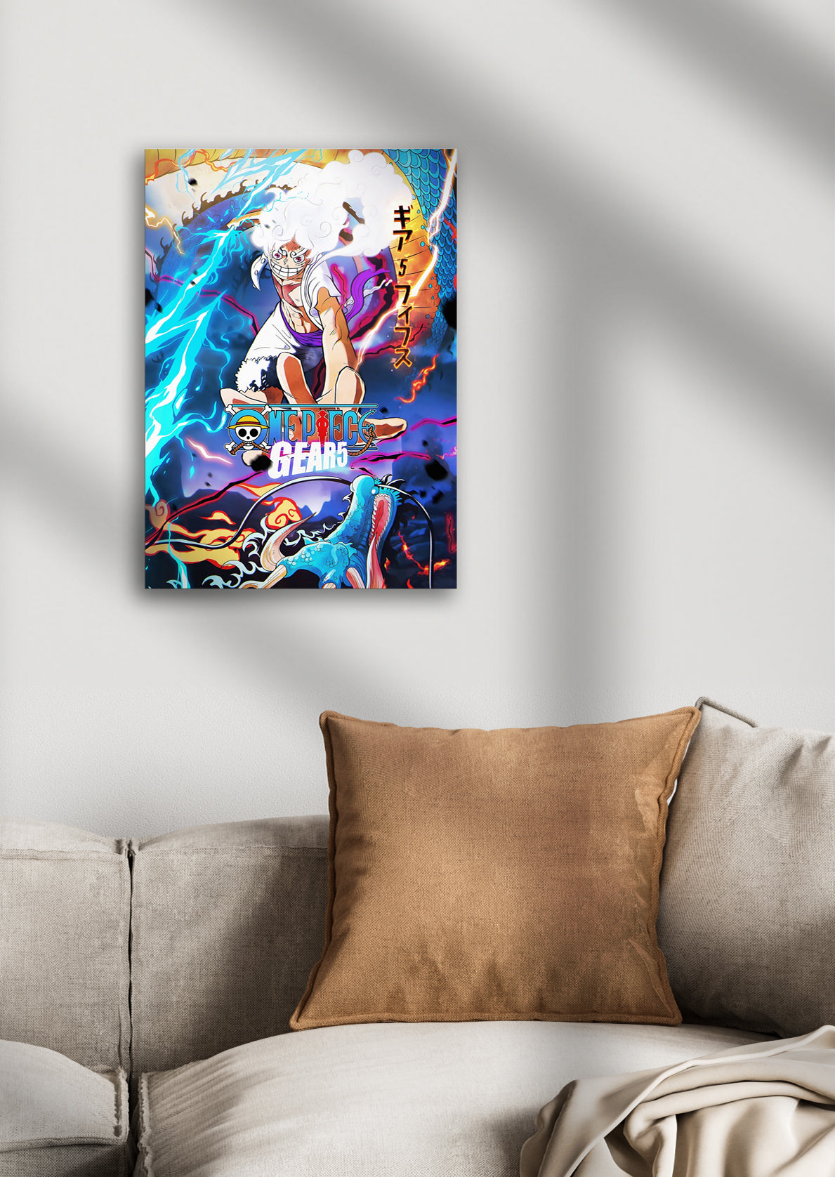 Monkey D Luffy Gear 5 One Piece Anime Metal Poster