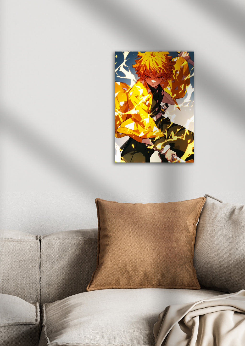 Demon Slayer Zenitsu Agatsuma Anime Metal Poster