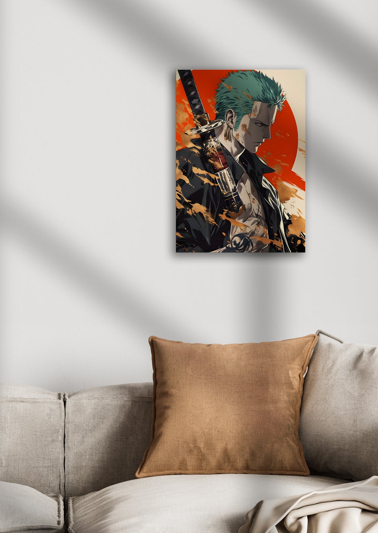 Roronoa Zoro With Sword One Piece Anime Metal Poster