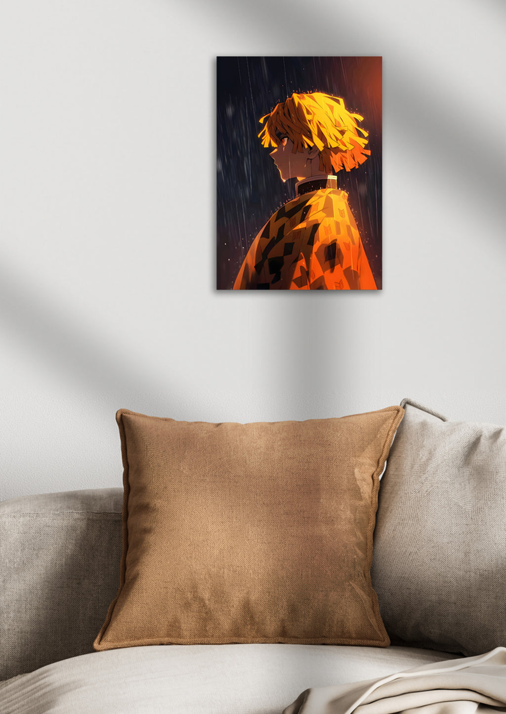 Zenitsu Agatsuma Kimetsu No Yaiba Anime Metal Poster