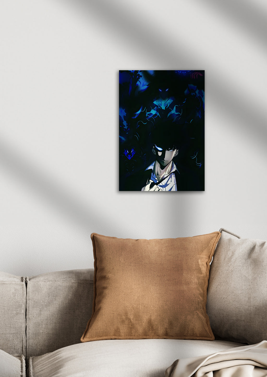 Solo Leveling Sung Jin Woo Shadow Monarch Anime Metal Poster