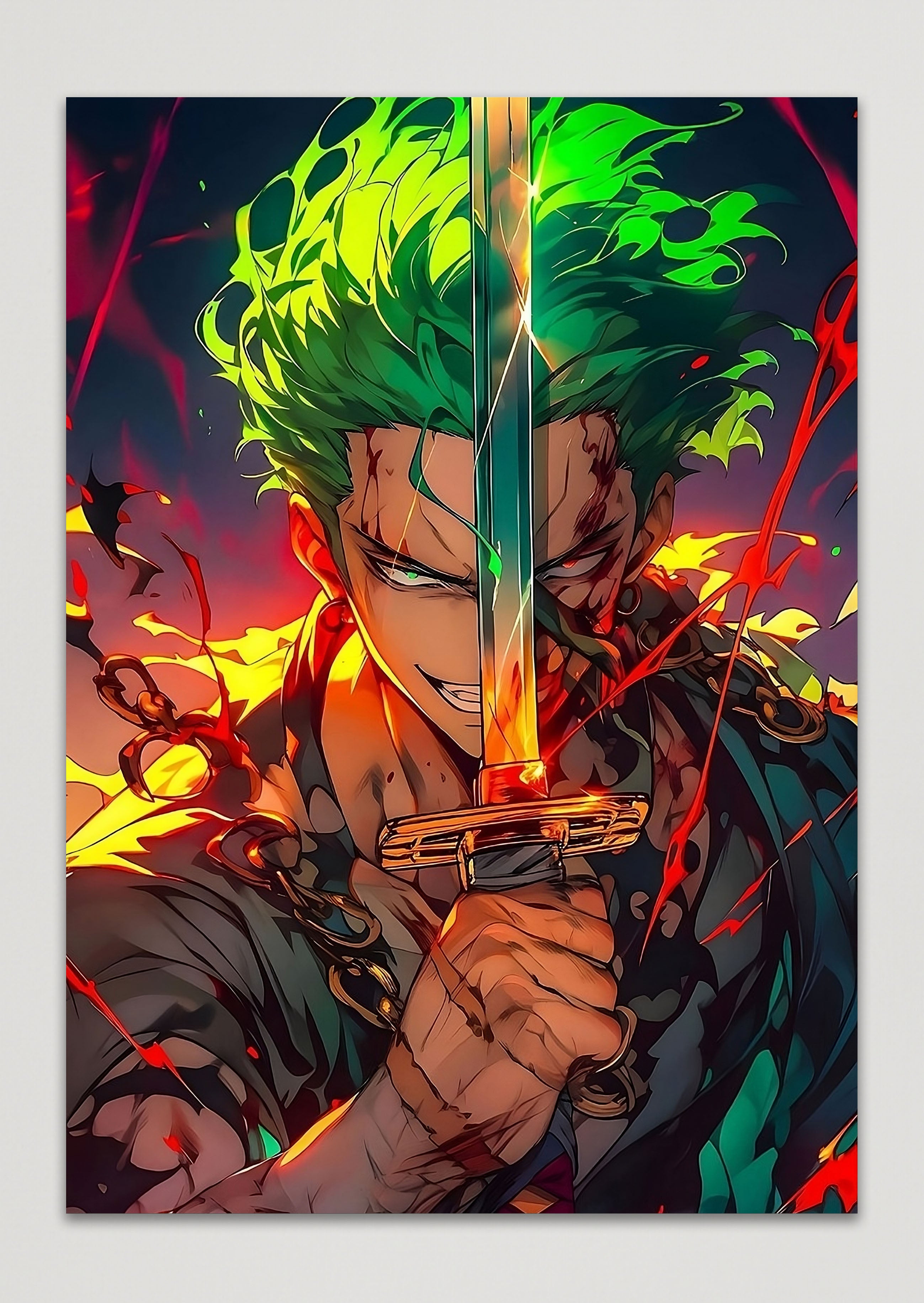 Roronoa Zoro One Piece Anime Metal Poster