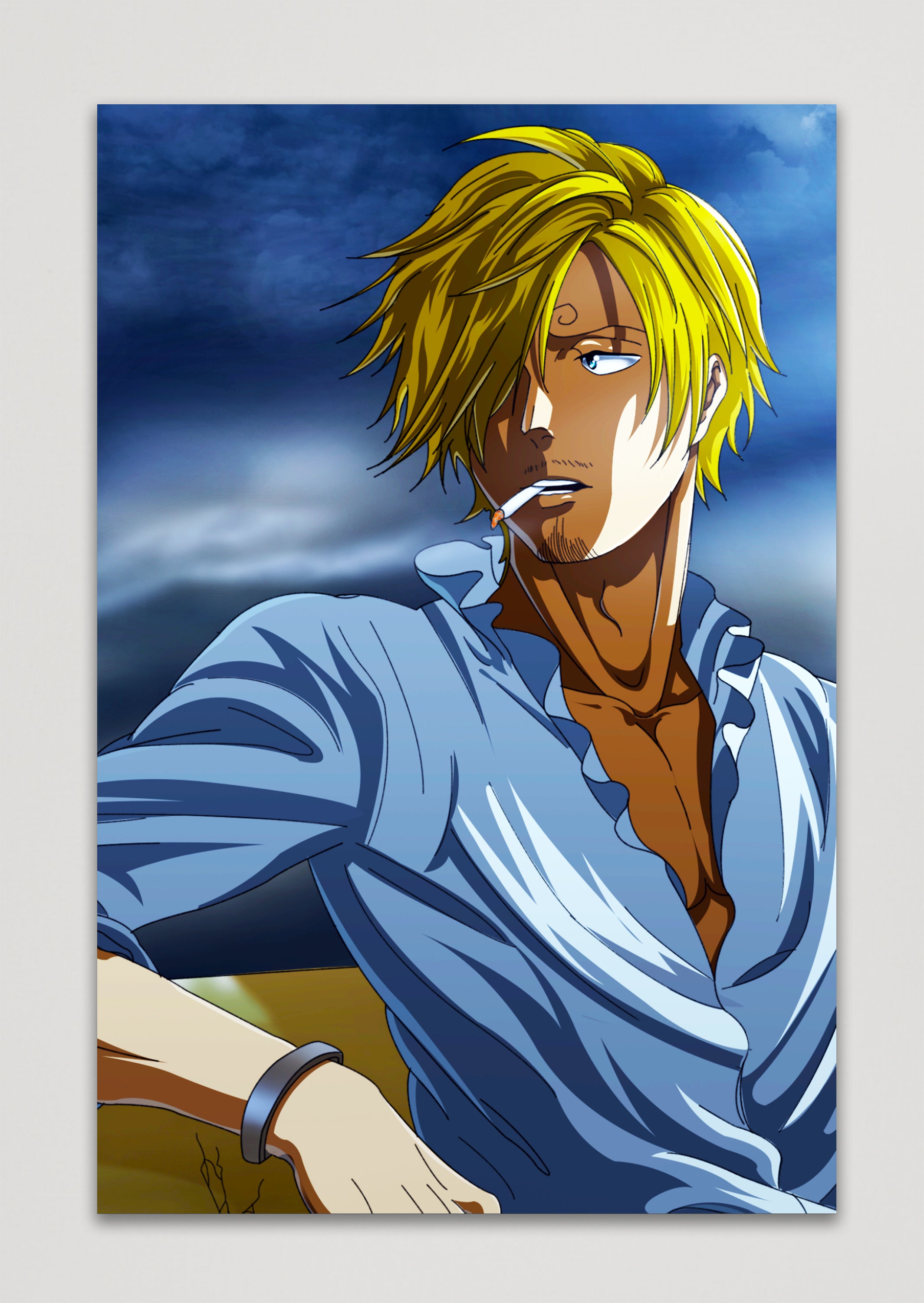 Sanji One Piece Anime Metal Poster