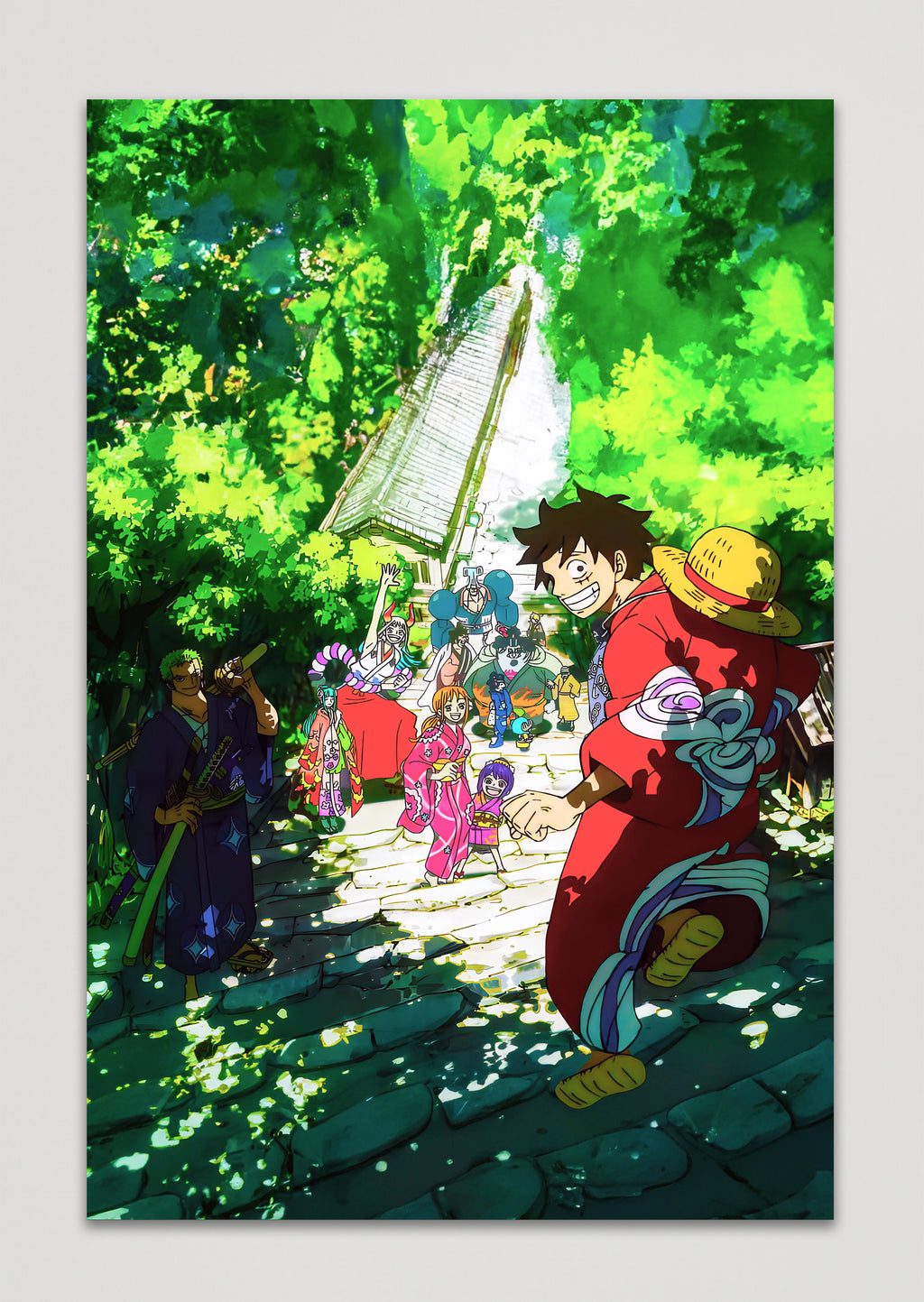 One Piece Wano Arc Straw Hat Pirates Anime Metal Poster