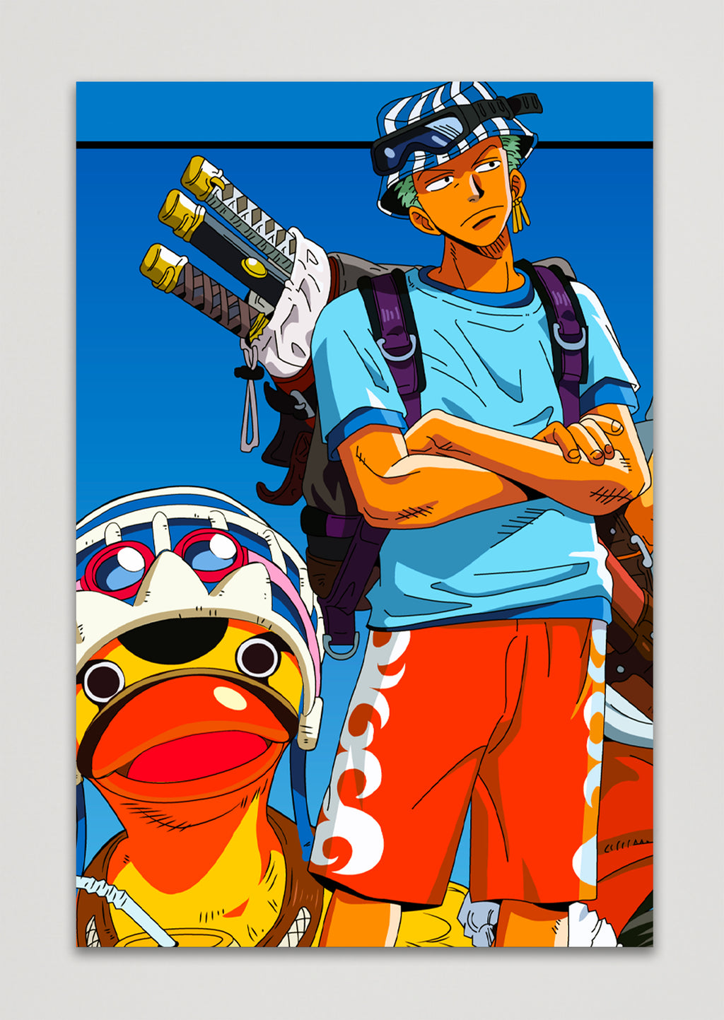 Roronoa Zoro One Piece Albasta Arc Anime Metal Poster