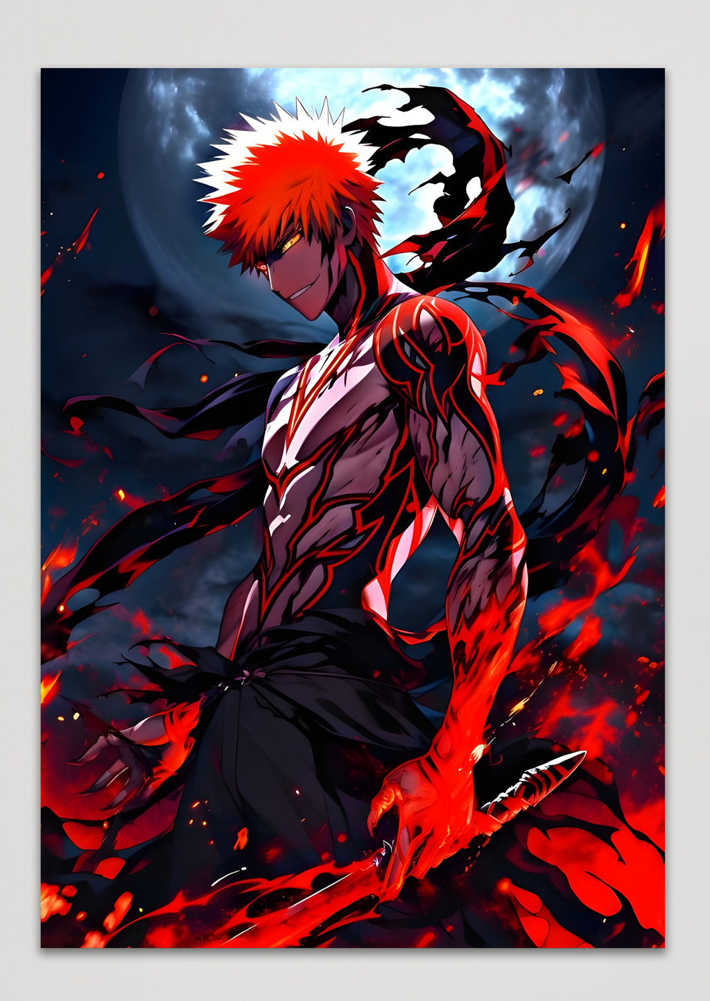 Ichigo Kurosaki Bleach Anime Metal Poster