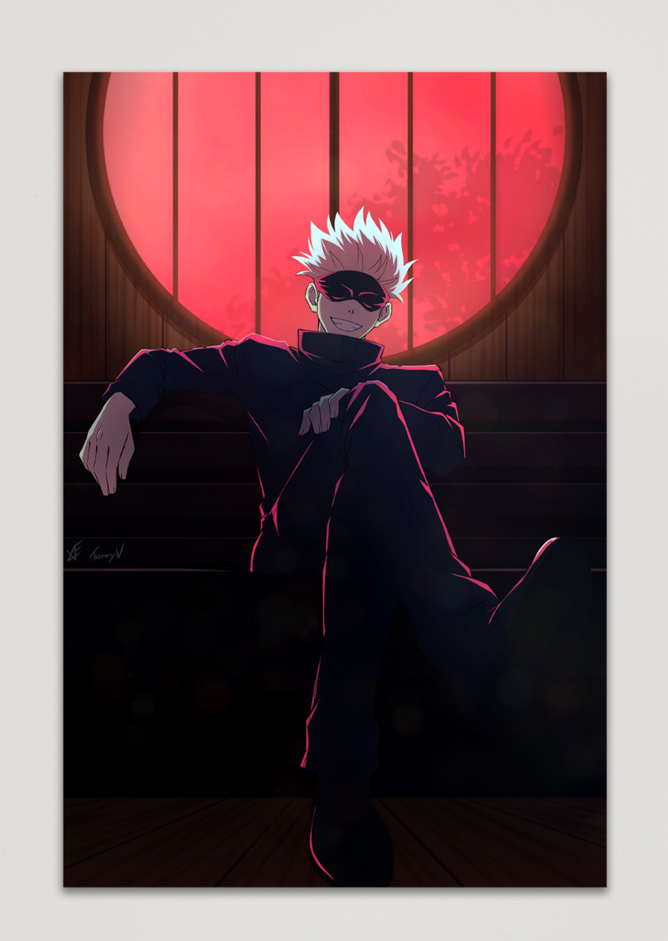Gojo Satoru Jujutsu Kaisen Anime Metal Poster