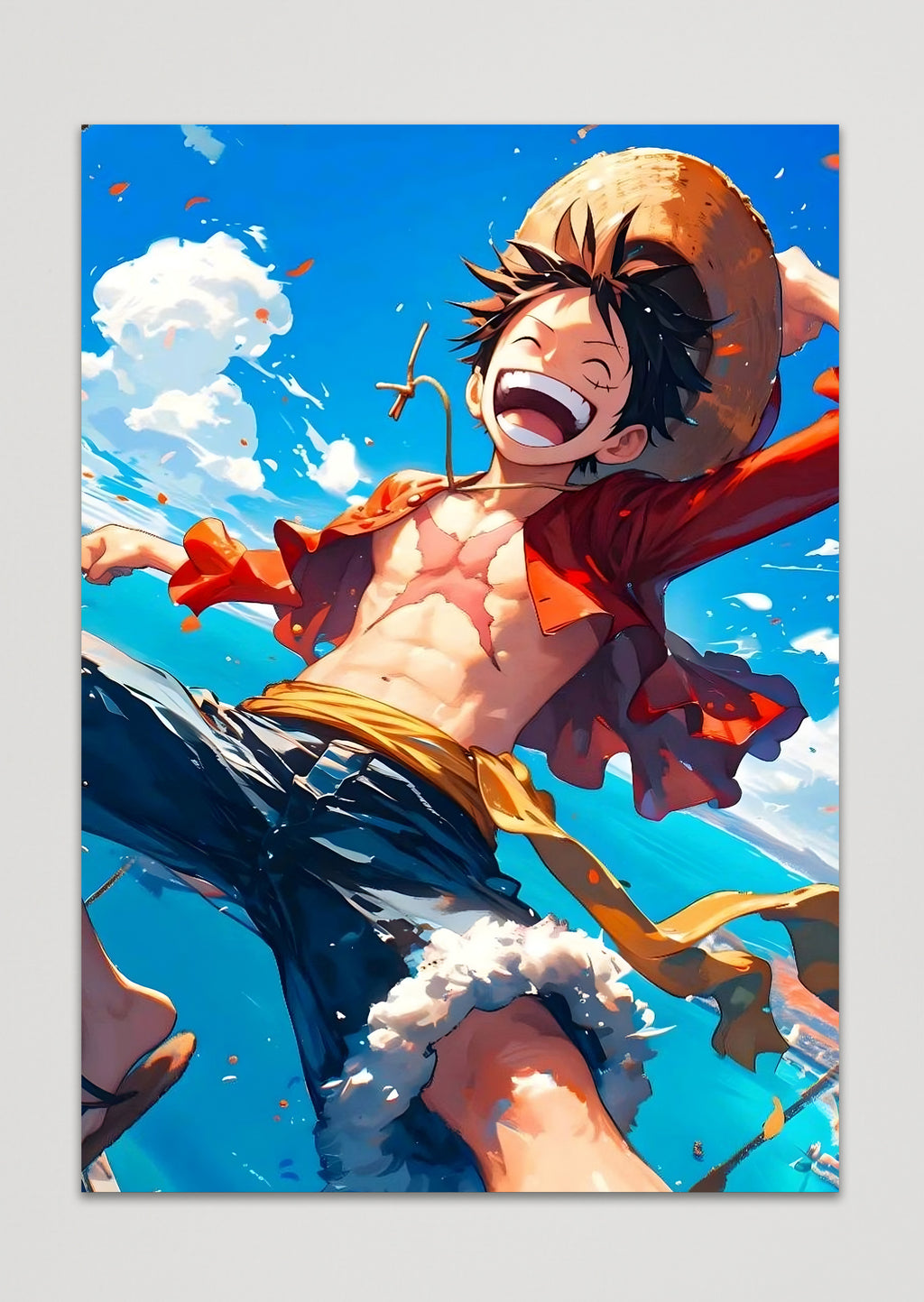Monkey D Luffy One Piece Anime Metal Poster