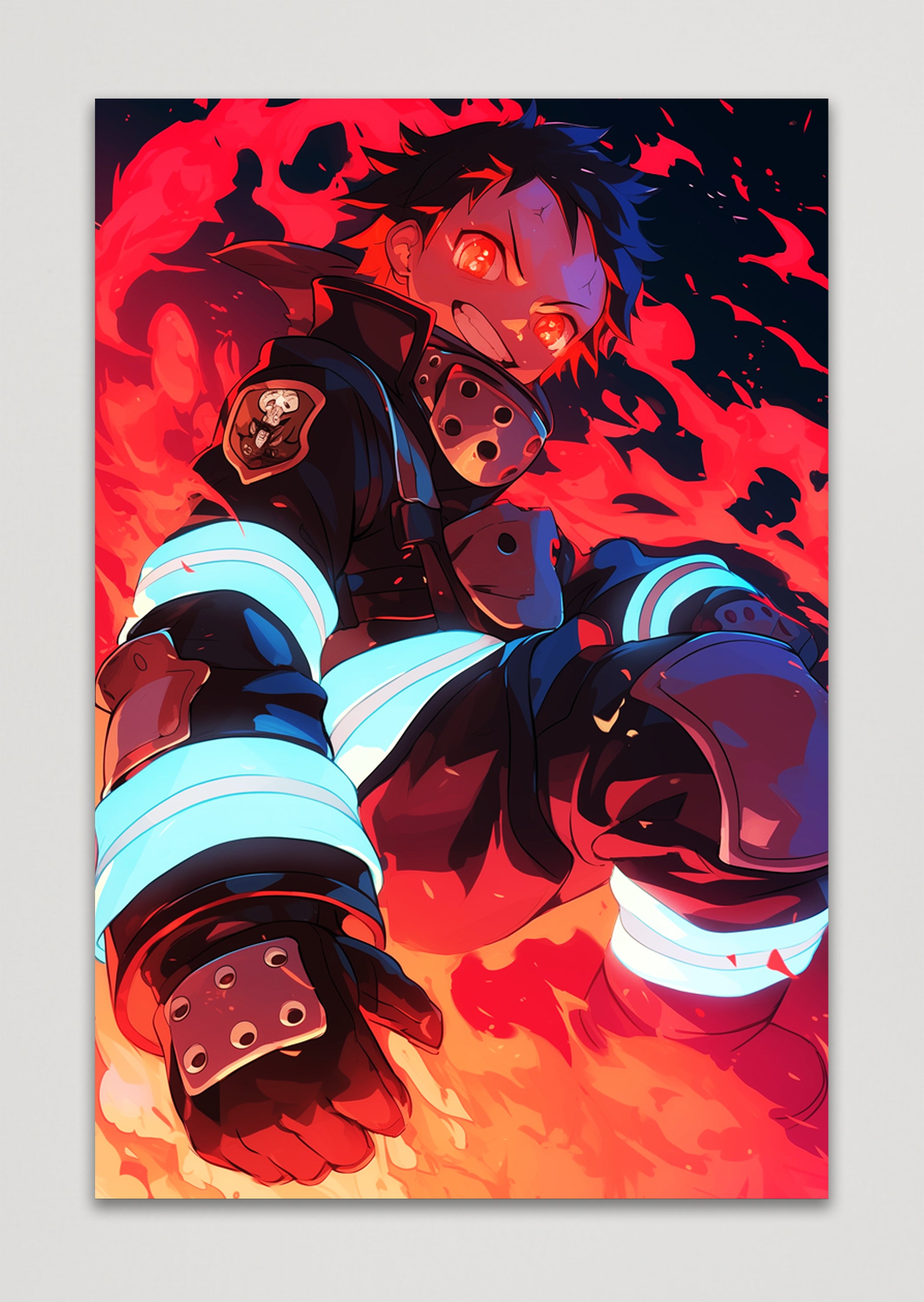Fire Force Shinra Kusakabe Anime Metal Poster