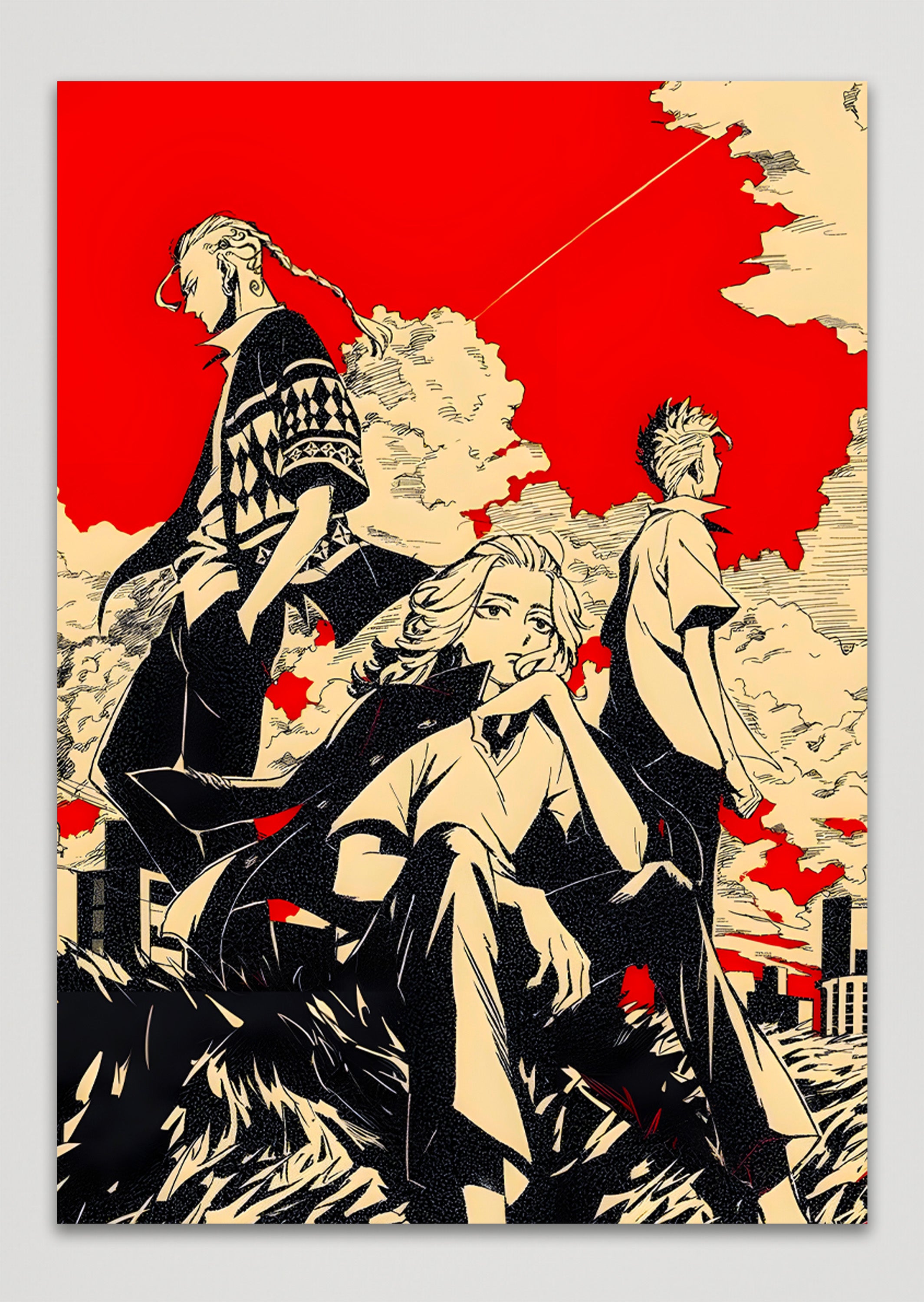 Tokyo Revengers Anime Metal Poster Takemichi, Mikey, Draken