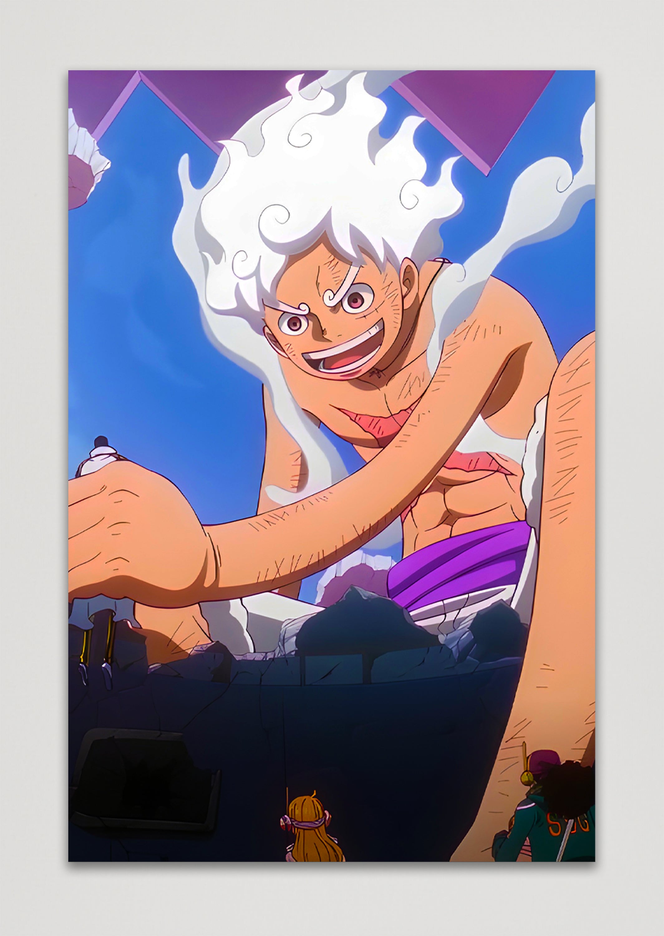 Monkey D Luffy Gear 5 Egghead Arc Anime Metal Poster