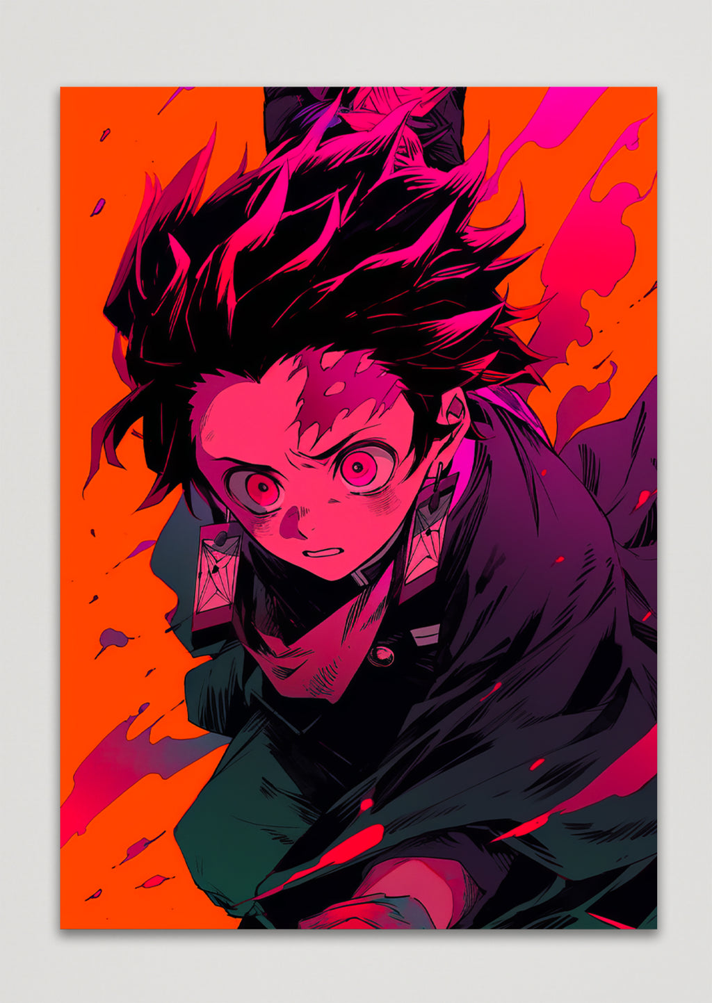 Demon Slayer Tanjiro Anime Metal Poster