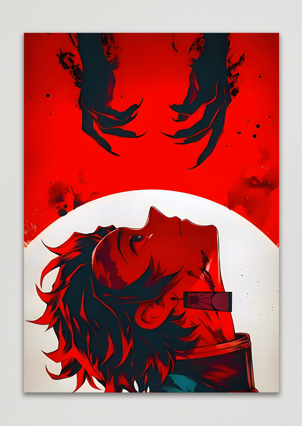 Tanjiro Kamado Metal Poster Demon Slayer Anime