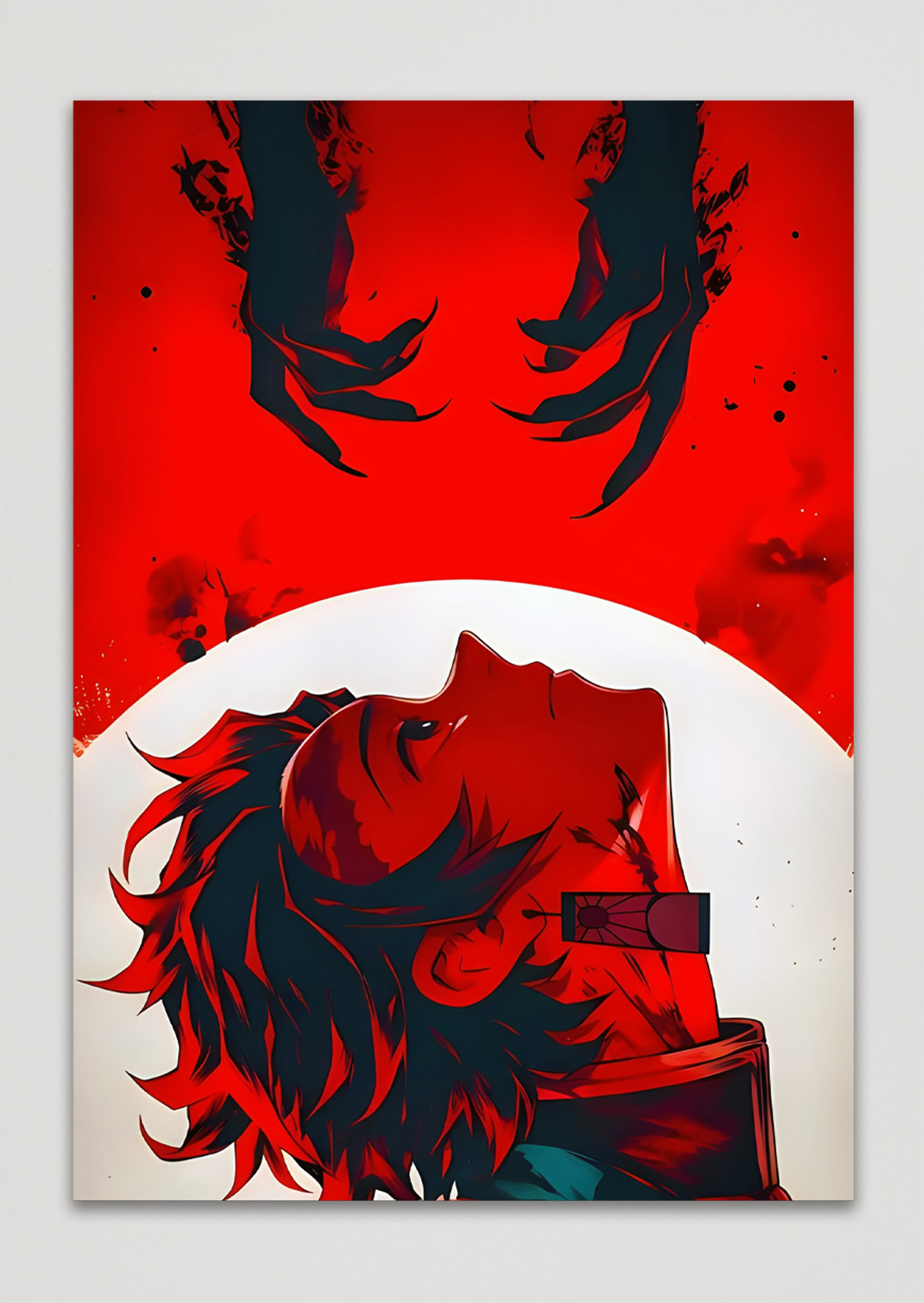 Tanjiro Kamado Metal Poster Demon Slayer Anime