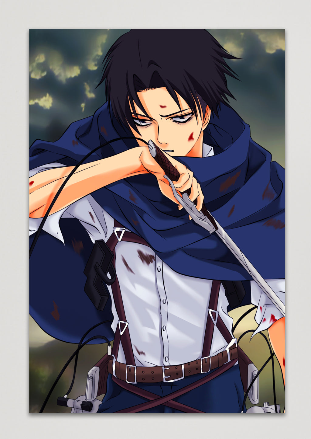 Levi Ackerman Attack on Titan Anime Metal Poster