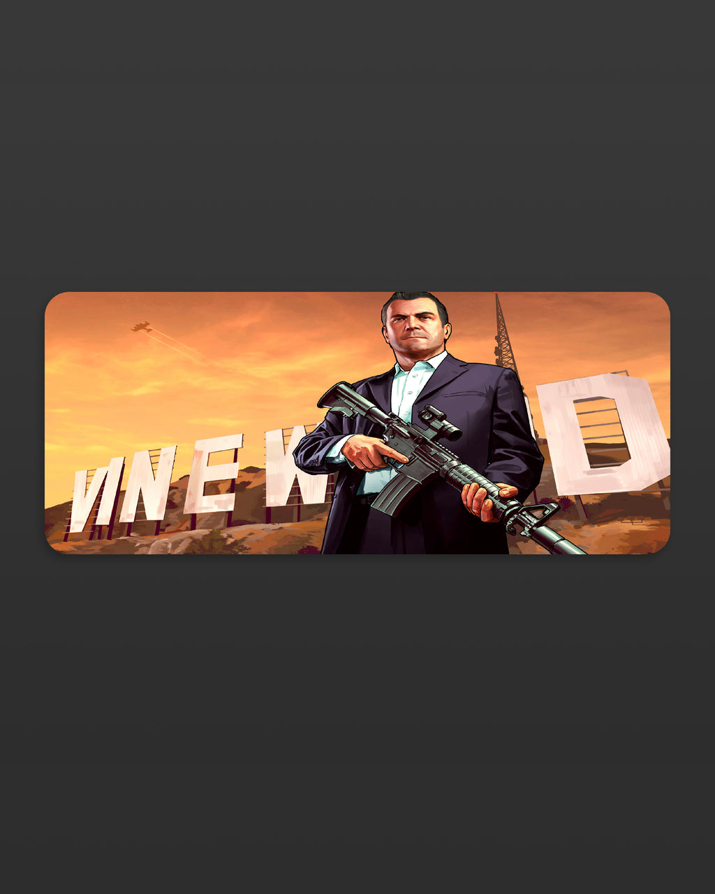 Michael Desk Mat – City Vibe Gamer Mouse Pad  Large 58 × 28 cm Smooth Surface Desk Mat