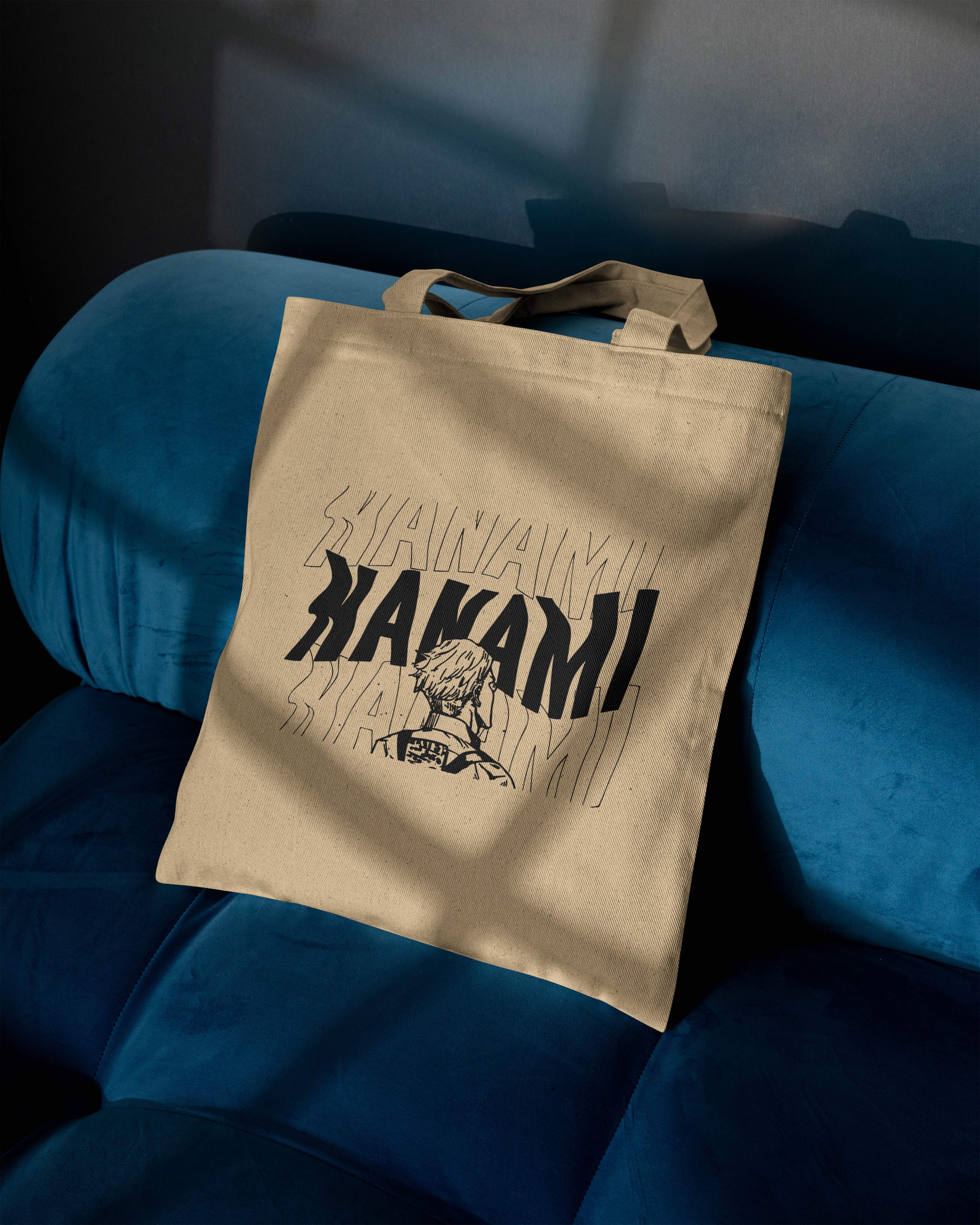 Nanami Printed Canvas Tote Bag – Minimal Work Mode Cotton Tote | Reusable Everyday Canvas Shopping Bag (15 x 16 inch, Natural Beige)