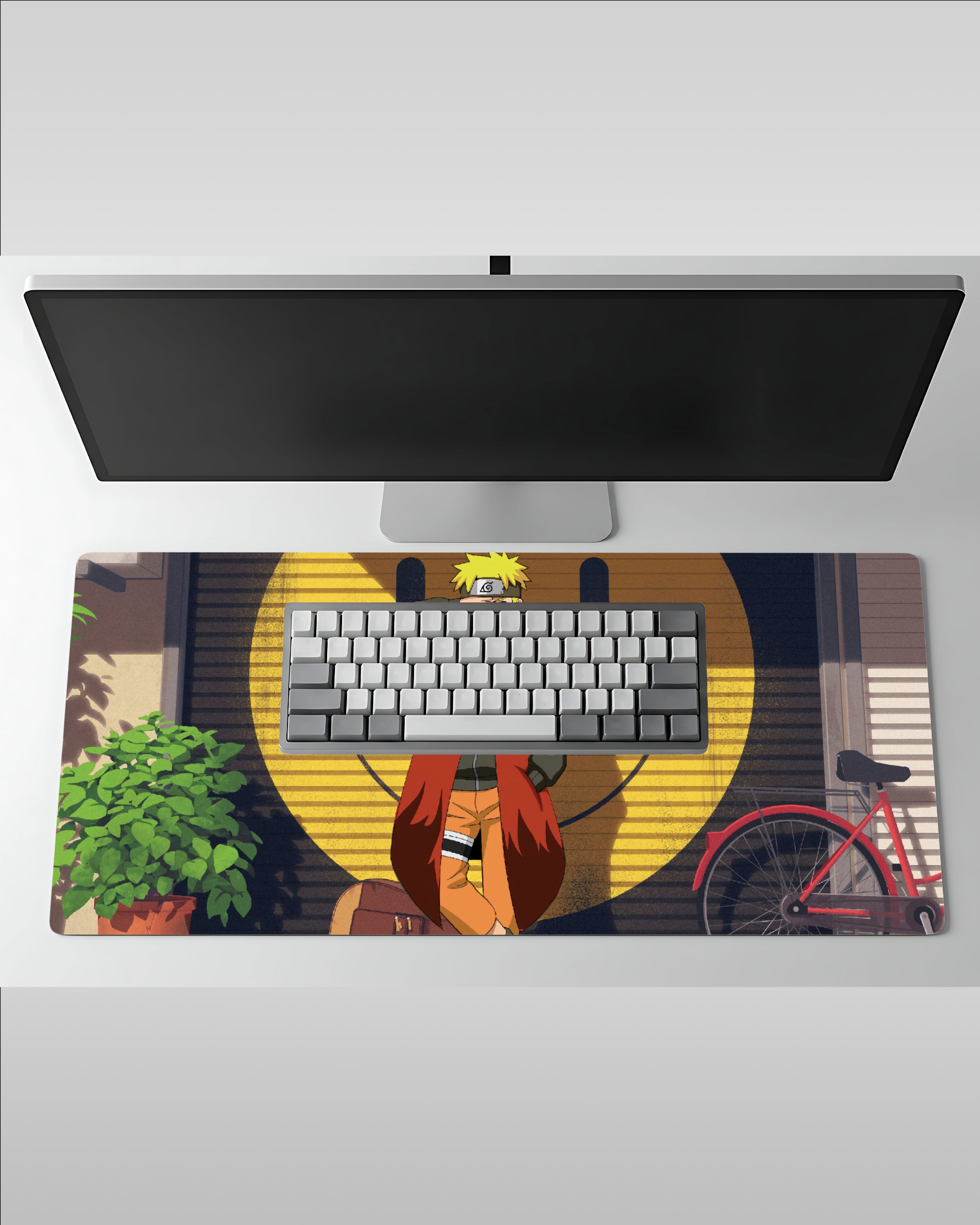 Naruto Desk Mat – Orange Wind Gaming Pad  Smooth 58 × 28 cm Mat