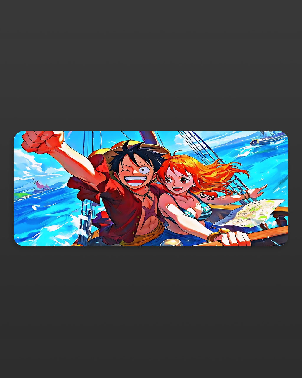 One Piece – Luffy and Nami  Anime Vibe Gaming Pad  58 × 28 cm Mat