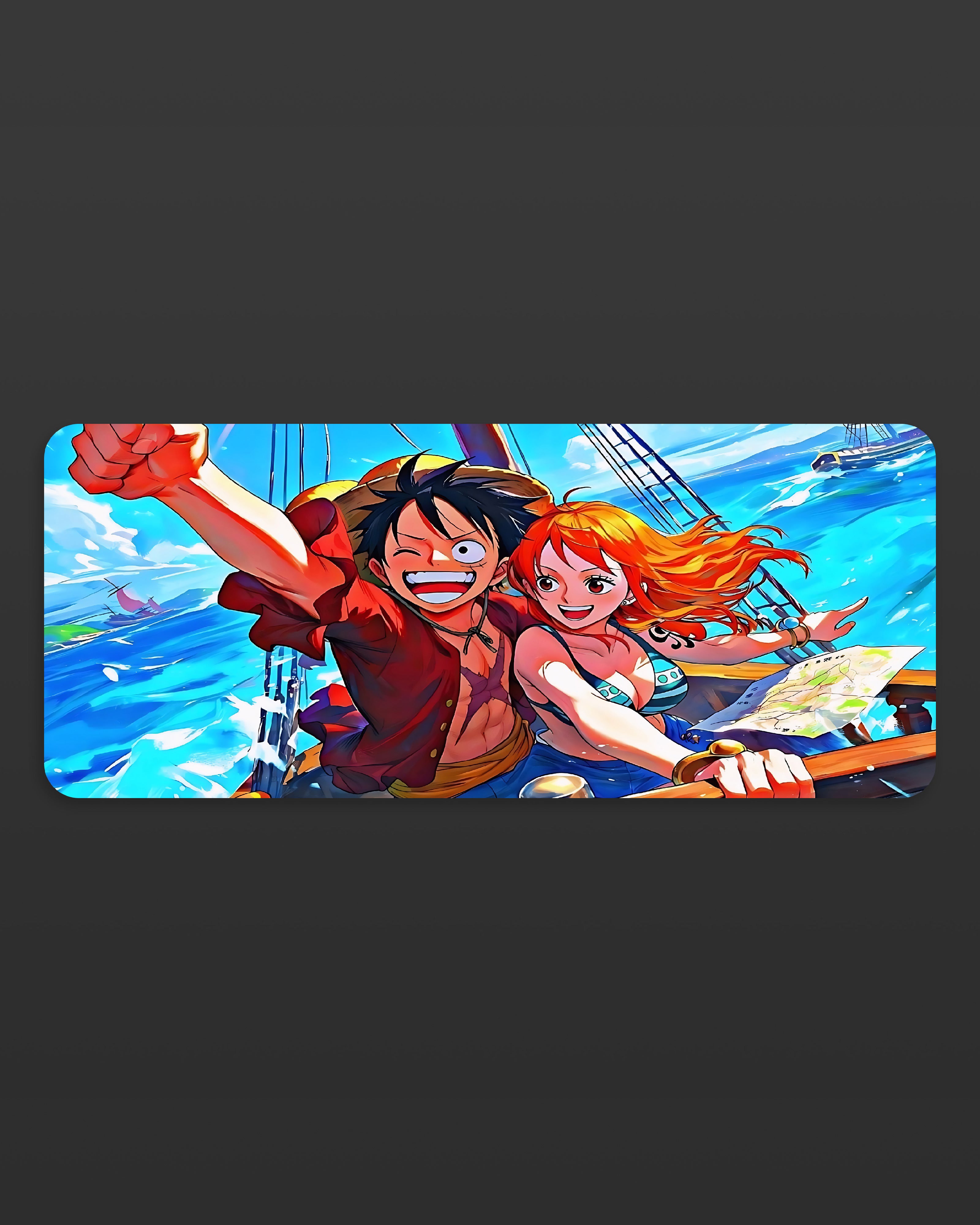 One Piece – Luffy and Nami  Anime Vibe Gaming Pad  58 × 28 cm Mat