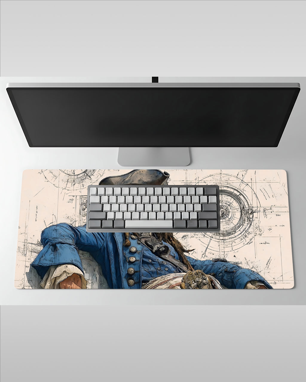 Pirates of Carabiean Jack Sparrow Desk Mat – Adventure Vibe Gaming Pad  58 × 28 cm Mat