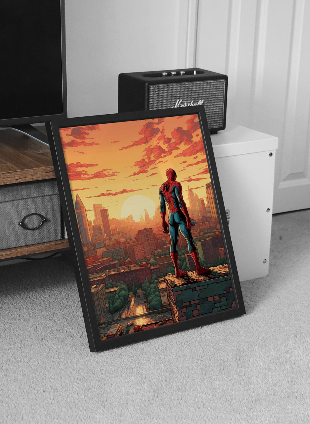 Spider-Man Marvel Cityscape Wall Poster