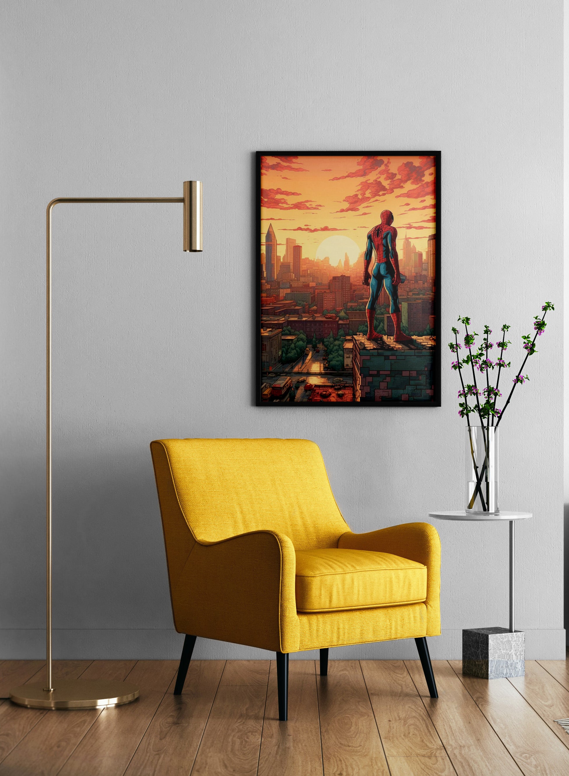 Spider-Man Marvel Cityscape Wall Poster