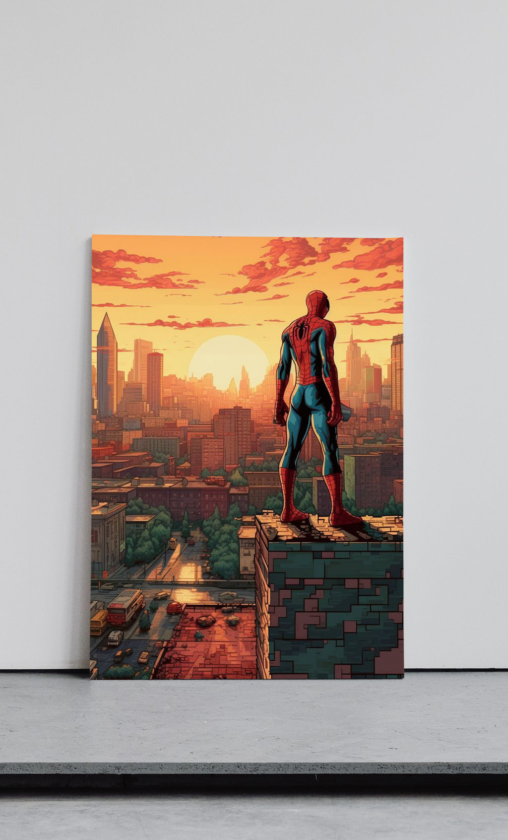 Spider-Man Marvel Cityscape Wall Poster