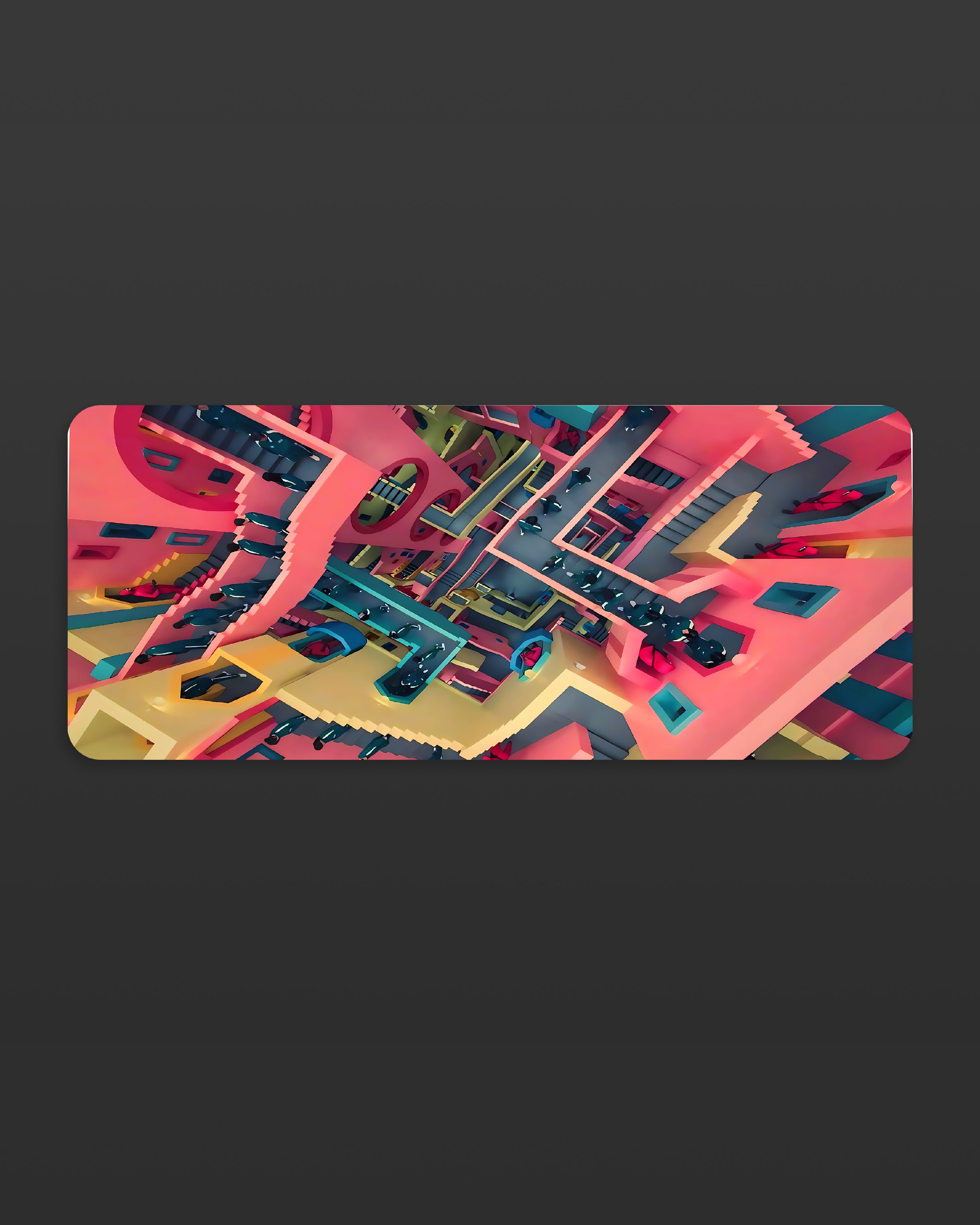 Squid Game Game Zone Desk Mat – Geometric Minimal Gaming Pad  58 × 28 cm Mat