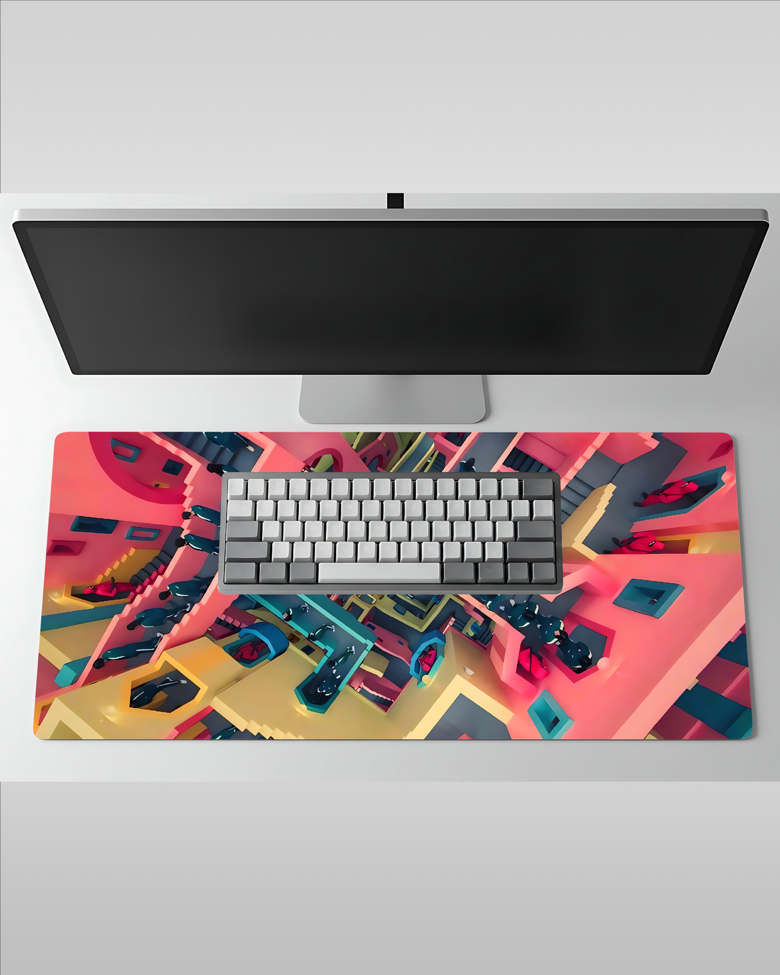 Squid Game Game Zone Desk Mat – Geometric Minimal Gaming Pad  58 × 28 cm Mat